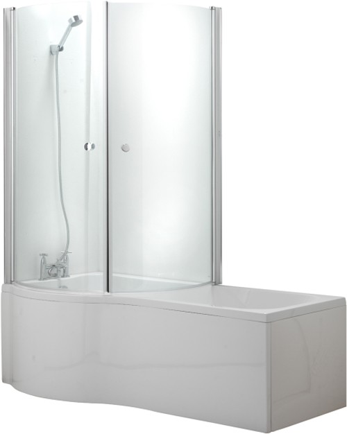 Complete Shower Bath With Screen & Door (Left Hand). 1500x750mm. additional image