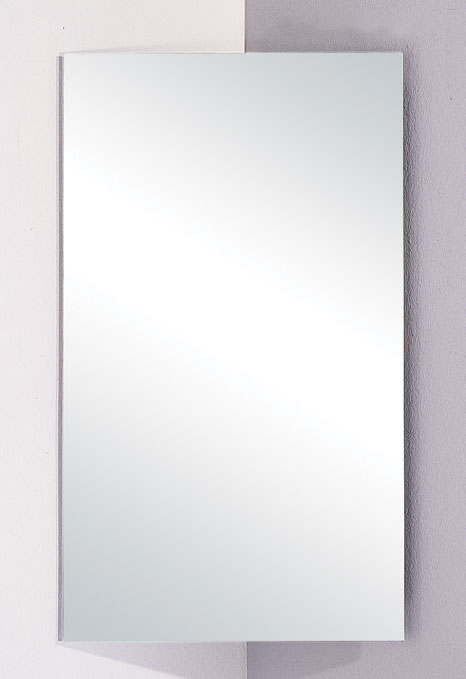 Arklow stainless steel corner mirror bathroom cabinet. additional image
