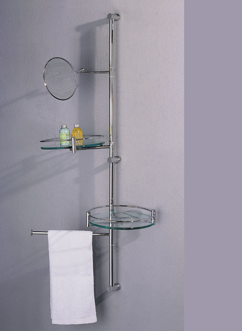 Dingle bathroom stand with shelves, mirror & towel rail. additional image