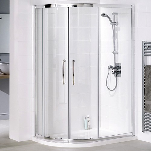 Left Hand 1000x800 Offset Quadrant Shower Enclosure & Tray. additional image