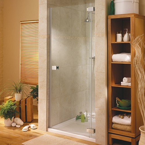 Hinged Shower Door & Glass Panel. Right Hand. 750x1950mm. additional image