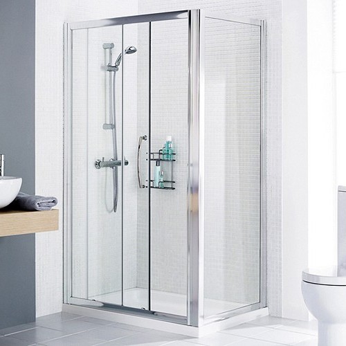 1600x800 Shower Enclosure, Slider Door & Tray (Right Handed). additional image