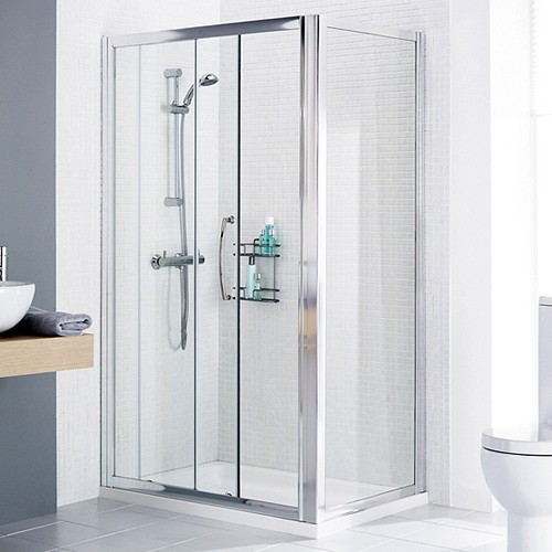 1700x750 Shower Enclosure, Slider Door & Tray (Right Handed). additional image