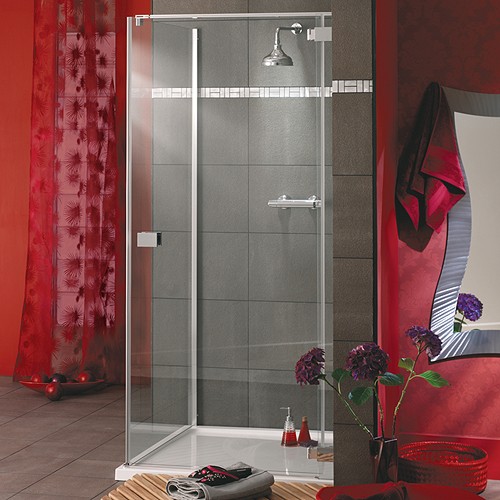 Frameless Square Shower Enclosure & Tray. Right Hand. 1000mm. additional image