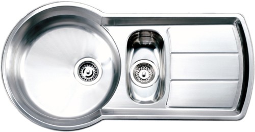 1.5 Bowl Stainless Steel Kitchen Sink. Reversible. additional image