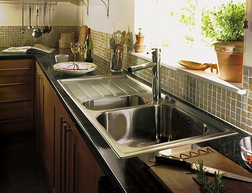 1.5 Bowl Stainless Steel Sink, Left Hand Drainer. additional image