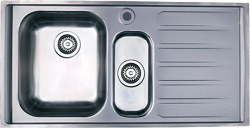 1.5 Bowl Stainless Steel Sink, Right Hand Drainer. additional image