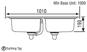 2.0 Bowl Stainless Steel Kitchen Sink. additional image