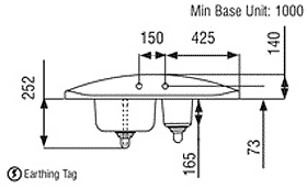 1.25 Bowl Stainless Steel Sink, Right Hand Drainer. 665mm. additional image