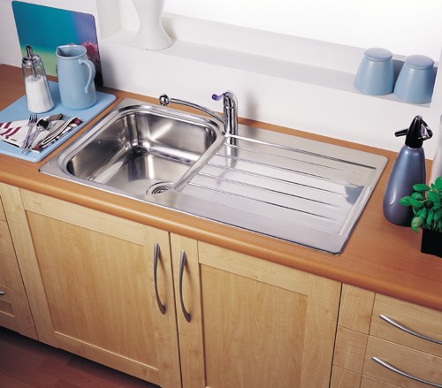 Seattle 1.0 bowl stainless steel kitchen sink. Reversible. additional image