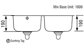 Undermount 1.75 Bowl Steel Sink, Left Hand Bowl. additional image