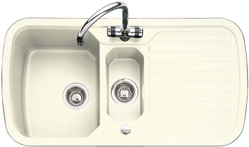 1.5 Bowl Cream Sink With Chrome Tap & Waste. additional image
