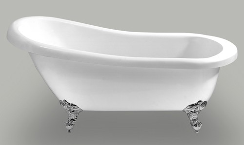 Buckingham slipper roll top bath with claw feet. 1570mm. additional image