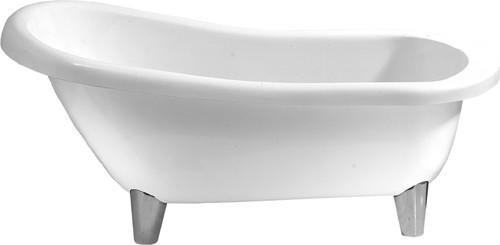 Buckingham slipper roll top bath with modern feet. 1570mm. additional image