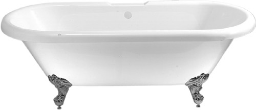 Windsor double ended roll top bath with claw feet. 1700mm. additional image