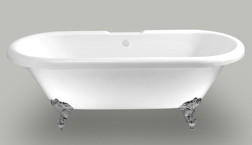 Windsor double ended roll top bath with claw feet. 1700mm. additional image