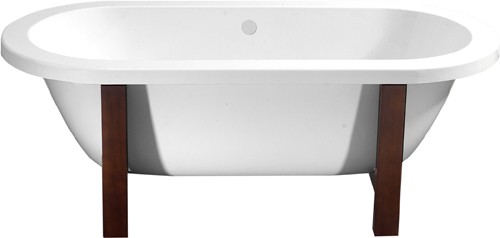 Clarence double ended flat top bath, wooden frame. 1700mm. additional image