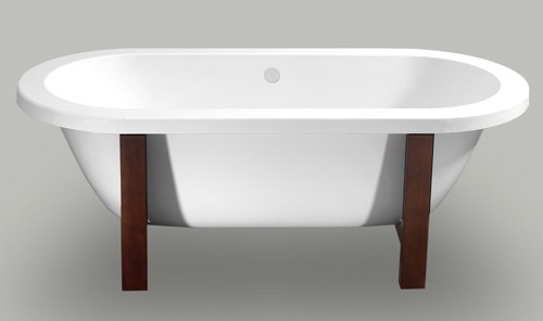 Clarence double ended flat top bath, wooden frame. 1700mm. additional image