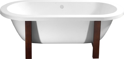 Clarence double ended flat top bath on wooden frame. 1800mm. additional image