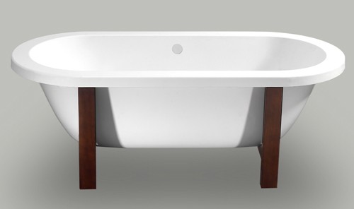 Clarence double ended flat top bath on wooden frame. 1800mm. additional image