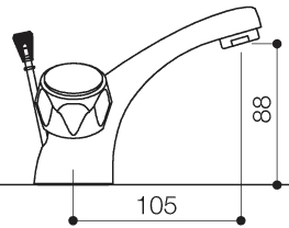 Mono Basin Mixer Tap With Pop Up Waste (Chrome). additional image