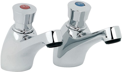 Non Concussive Basin Taps (Pair, Chrome). additional image