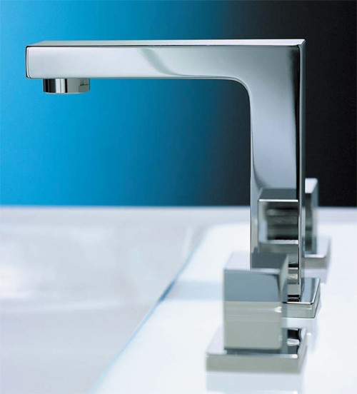 3 Tap Hole Basin Mixer Tap With Click-Clack Waste (Chrome). additional image