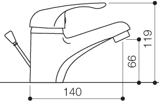 Mono Basin Mixer Tap With Pop Up Waste (Chrome). additional image