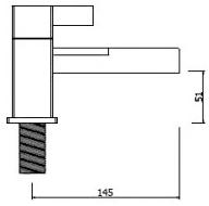 Waterfall Bath Filler Tap (Chrome). additional image