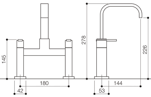 Bath Filler Tap (High Spout, Chrome). additional image