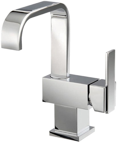 Mono Basin Mixer Tap With Click-Clack Waste (Chrome). additional image