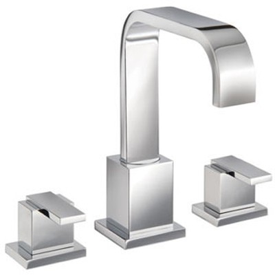 3 Tap Hole Basin Mixer Tap With Click-Clack Waste (Chrome). additional image