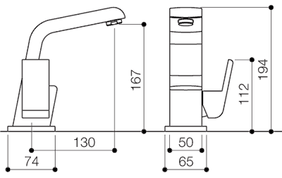 Mono Basin Mixer Tap With Click-Clack Waste (Chrome). additional image