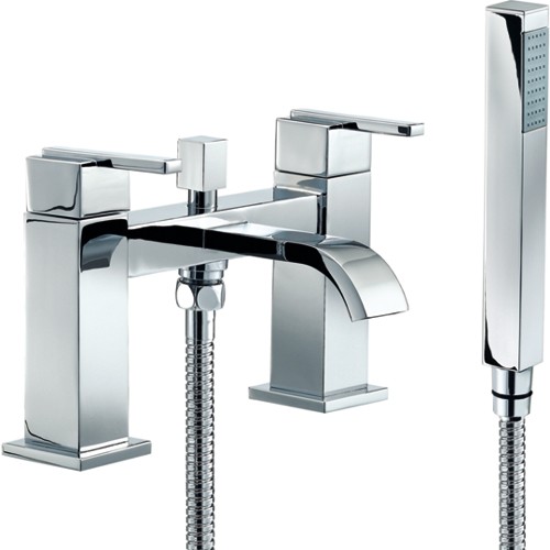 Bath Shower Mixer Tap With Shower Kit (Chrome). additional image