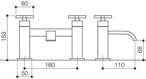 Bath Filler Tap (Chrome). additional image