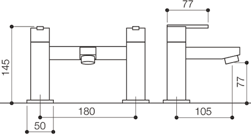 Bath Filler Tap (Chrome). additional image