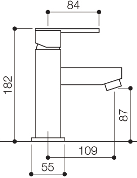 Mono Basin Mixer Tap With Pop Up Waste (Chrome). additional image