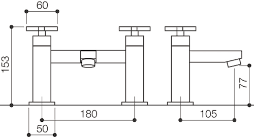 Bath Filler Tap (Chrome). additional image