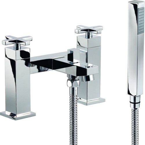Bath Shower Mixer Tap With Shower Kit (Chrome). additional image