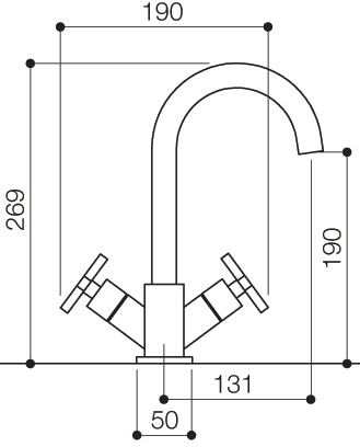 Mono Basin Mixer Tap With Pop Up Waste (Chrome). additional image