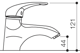 Mono Basin Mixer Tap With Pop Up Waste (Chrome). additional image