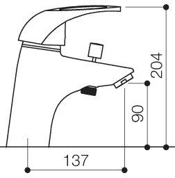 1 Hole Bath Shower Mixer Tap With Shower Kit (Chrome). additional image