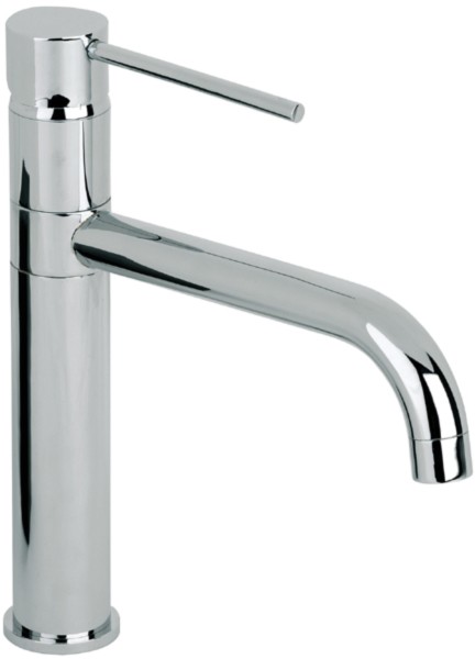 Ascot High Rise Kitchen Mixer Tap With Swivel Spout (Chrome). additional image