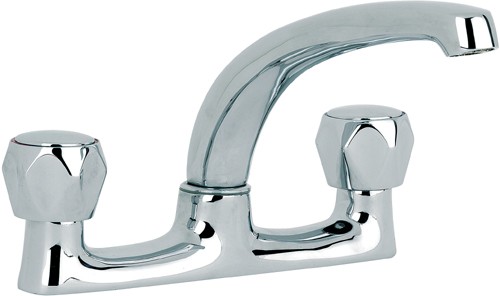 Alpha Deck Sink Mixer Tap With Swivel Spout (Chrome). additional image
