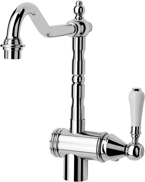 Rustique Traditional Kitchen Tap With Swivel Spout (Chrome). additional image