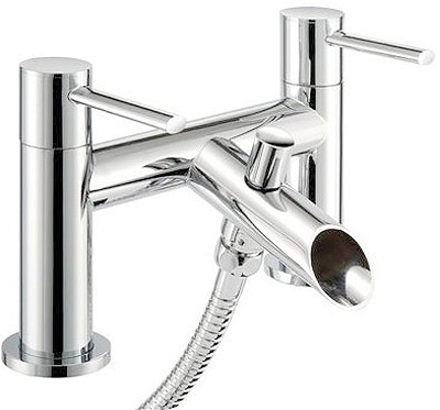 Bath Shower Mixer Tap With Shower Kit (Chrome). additional image