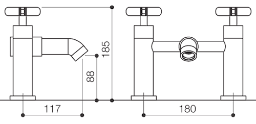 Bath Filler Tap (Chrome). additional image