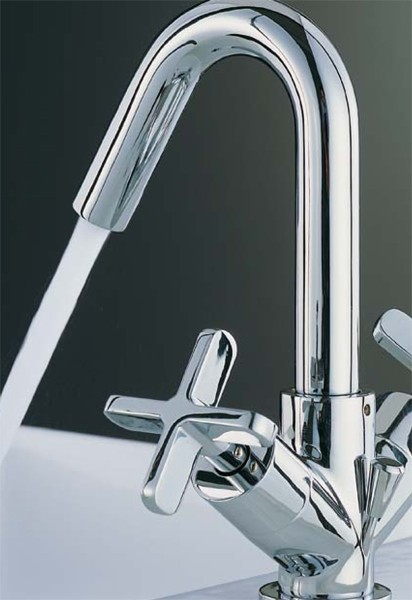 Mono Basin Mixer Tap With Pop-Up Waste (Chrome). additional image