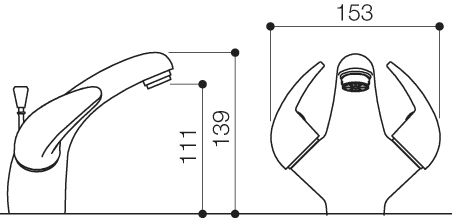 Mono Basin Mixer Tap With Pop Up Waste (Chrome). additional image