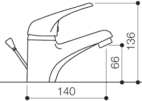 Mono Basin Mixer Tap With Pop Up Waste (Chrome). additional image